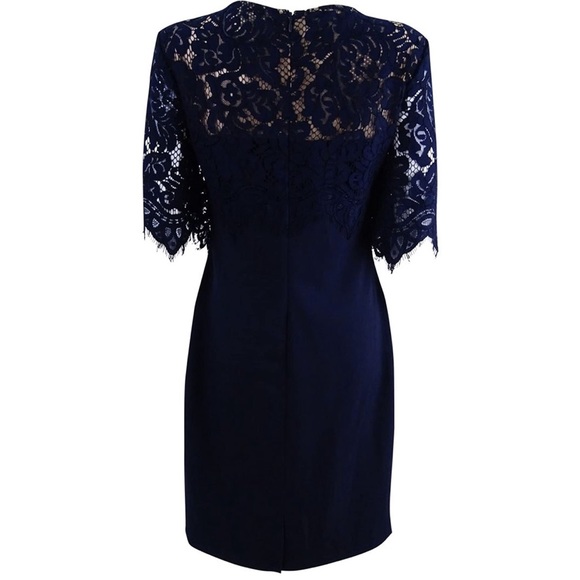 Lauren by Ralph Lauren Galinda Lace-Bodice Sheath Dress - Picture 1 of 15